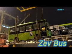 Pure Electric Zev Bus 3300mm Wheelbase Zero Emission For Urban