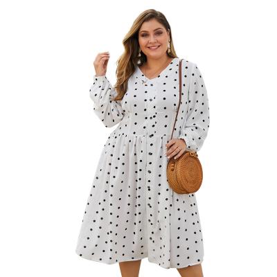 China 2022 Women's Clothing Anti-Static Hot Sale Custom Made 4XL 5XL 6XL Maxi Dress Plus Size Casual Long Sleeve Dress for sale