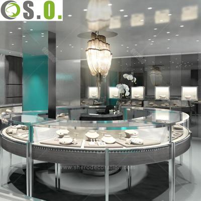 China Jewelry Display Counter Customized Glass Display Cabinet For Jewelry With Jewelry Display Counter for sale