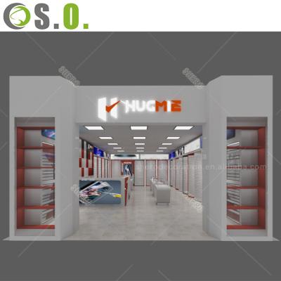 China Phone shop design luxury simple mobile phone shop interior design with mobile phone display counter for sale