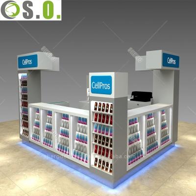 China Mobile phone kiosk latest design phone repair kiosk with mobile phone showcase display for sale