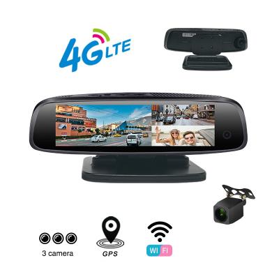 China Front Inside Rear Cam WIFI ADAS FHD 1080P Dashcam Car Mirror VCR GPS Navigation 4G Android Rearview Mirror DV Cameras 4G for sale