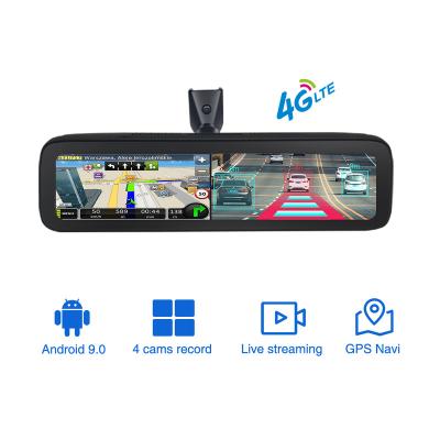 China 4 Cams Recording Android 9.0 2+32G 4CHs 4G Car DVR 360 Panaromic Rear View Mirror Camera WiFi ADAS GPS Navigation Parking Monitoring for sale