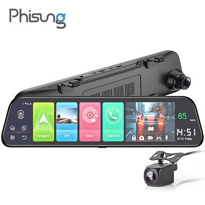 China Newest 12 Inch 2+32G 4G Android 8.1 Rearview Mirror Car DVR HD 1080P GPS WIFI ADAS Auto Camera DVRs Dual Cam Dash Recorder for sale