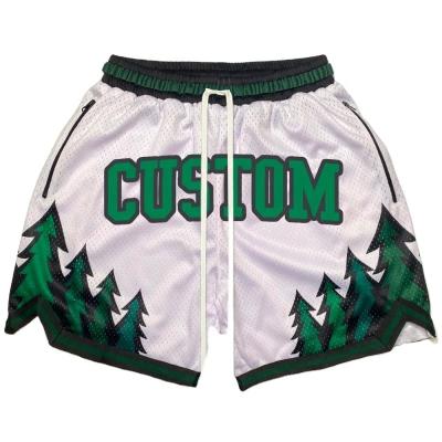 China Cutie Breathable Mens Fair College Green Mesh Put Embroidery Sublimated Mesh Printing Custom For Men Fitted Logo Basketball Dry Shorts for sale