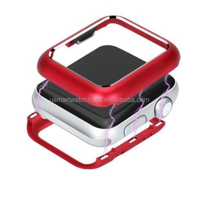 China Apple Watch Case Full Cover Aluminum Hard Magnetic Watch Strap Protective Bumper Case For Apple Watch iWatch 41 45 for sale