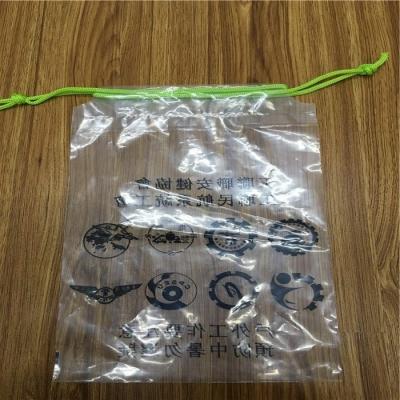 China Gift Printed Eco - Friendly Waterproof Clear Drawstring Bag For Promotion for sale