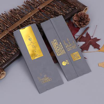 China Recyclable Small Envelope Black Tea Foil Mini Gold Foil Tea Bag Pouch Packaging Bag for sale