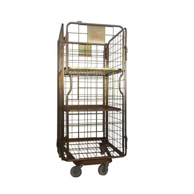 China With Shelves High Capacity Supermarket Equipment Metal Safety Rolling Cage Wholesale Pallet Racking Foldable Warehouse Rack for sale