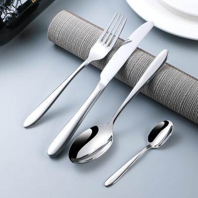 China Viable Royal Hotel Cutlery Set Wholesale Silverware Stainless Steel Metal Material Flatware Set for sale