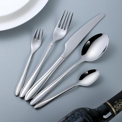 China Sustainable Manufacturers Wholesale Custom Food Grade Cutlery Flatware Sets Royal Sustainable Daily Stainless Steel Metal Support Sliver for sale