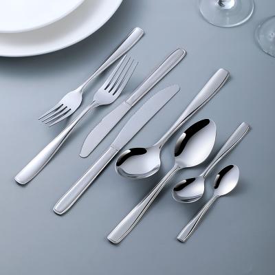 China Hotel Restaurant Viable Cutlery Sets Wholesale Stainless Steel Spoon Fork Knife Sets for sale