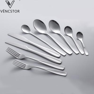 China Cheap Viable 1.5mm Silverware Restaurant Travel Flatware Hand Polish Stainless Steel Cutlery Set for sale