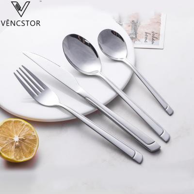 China Sustainable 24PCS Restaurant Hotel Wedding Flatware Kitchen Silverware Stainless Steel Cutlery Set for sale