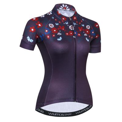 China New Summer Breathable Short Sleeve Cycling Suit, Two-piece Cycling Wear Elastic Printed Cycling Tank Top for sale