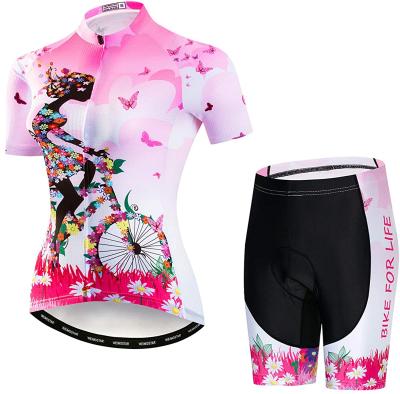 China Breathable Women Cycling Wear Apparel Cycling Uniform Custom Design Sports Wear Cycling Wear Set Wholesale Cycling Cycling Jerseys for sale