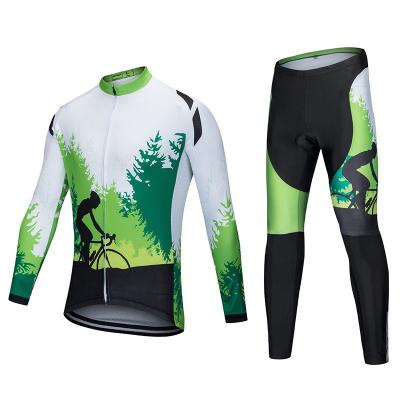 China Breathable Breathable Quick Dry Bike Wear Long Sleeve Cycling Tank Top And Long Pants Cycling Sets for sale