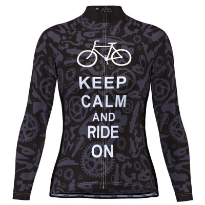 China Sublimation Fashion Womens Mens Womens Long Sleeves Custom Cycling Jerse Breathable Winter for sale