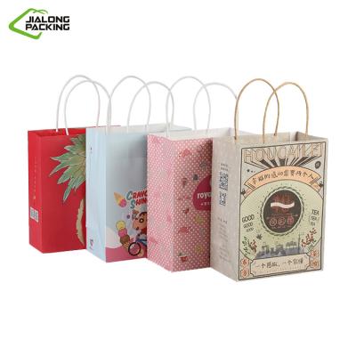 China Recycled Materials Wholesale New Products Custom Designs Like Pure White Takeway Kraft Paper Bag With Handles for sale