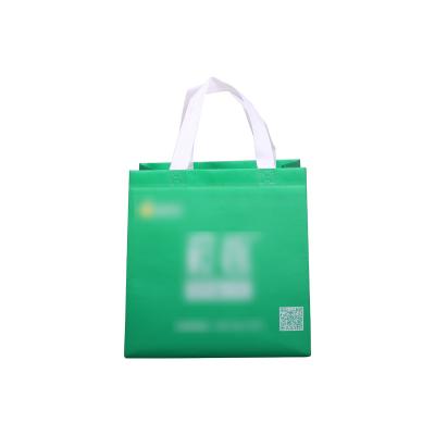 China Custom Logo Printed Moisture Proof To Recycle Grocery Packaging Nonwoven Fabric PP Nonwoven Shopping Bag for sale