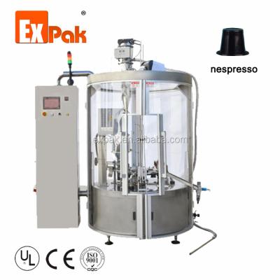 China beverage nespresso rotary type capsule filling sealing machine for sale