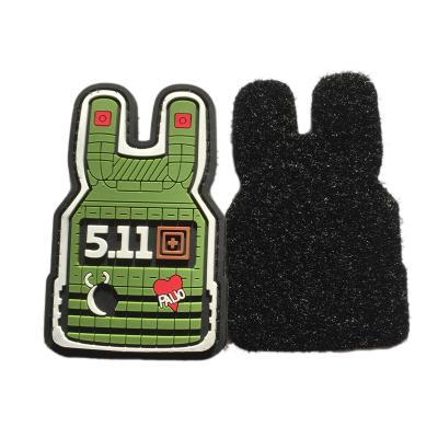 China Viable No Minimum Clothes Soft 3D Silicon Rubber Logo Patches Custom PVC Patch for sale