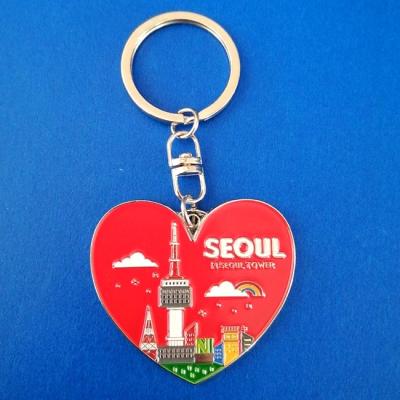 China Custom Made As Your Key Chain Wholesale Custom Heart Shaped Tourist Souvenir Logo Style Key Chain Key Chain for sale