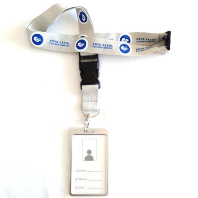 China Custom ID Card Badge Holder Lanyards with Logo Lanyard with plastic clasp with bucklesafety for sale