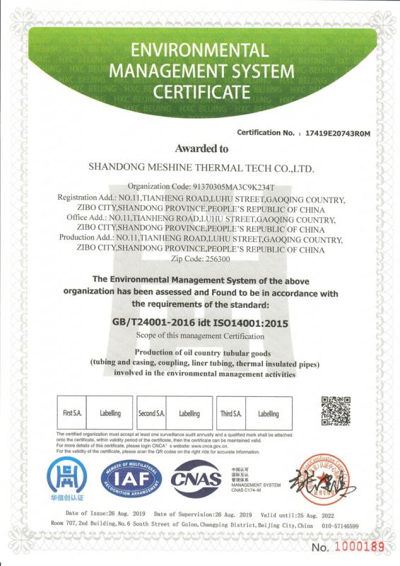 ISO 14064 - Shandong Meshine Thermal Tech Co., Ltd.