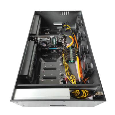 China Hot Selling 8gpu 65mm Server B85 Graphics Card Case Motherboard Case Desktop 8 GPU Case Quiet Chassis 65mm for sale