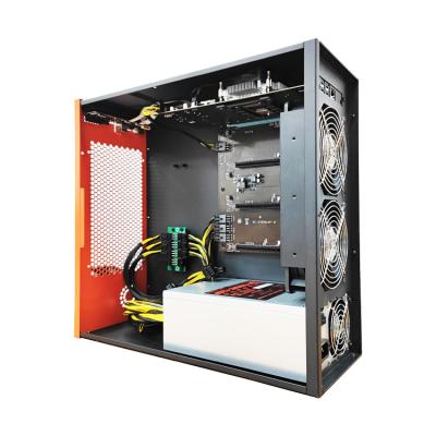 China With Fan 70mm 3 Silent Card Graphics Computing Box B85 Motherboard Customized Chassis RX580 588 588 for sale