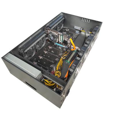 China Custom encrypted 8gpu 55mm desktop brand new motherboard B85 gpu chassis for rx588 for sale