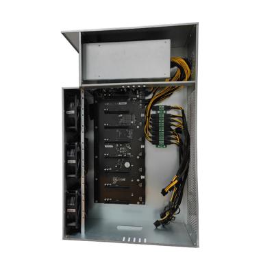 China With B85 8gpu low noise graphics card chassis computer case wholesale cheap installation gpu 8gpu fan 55mm crypto for sale