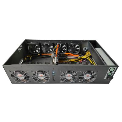 China 8GPU 55mm Group Box B85 Chassis Server Encryption Graphics Server Chassis 8 GPU Graphics Desktop Case for sale