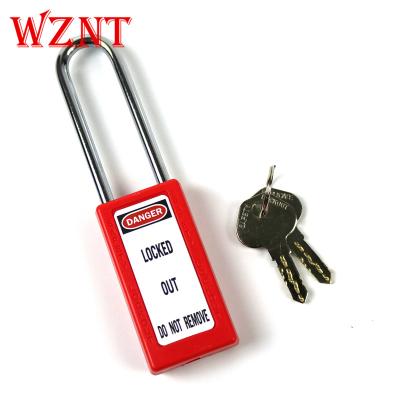 China NT-S76LA Triple-Coated Hardened Steel 76MM Shackle Body Security Lockout 76MM Reinforced Nylon Body And Long Steel Lockout Tagout Padlock for sale