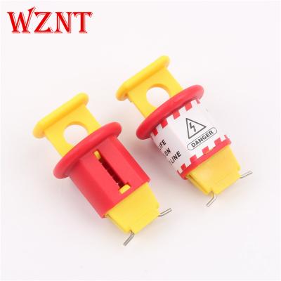 China NT-POSY ABS Small Yellow Miniature Circuit Breaker Safety Lock Easily Installed Lockout for sale