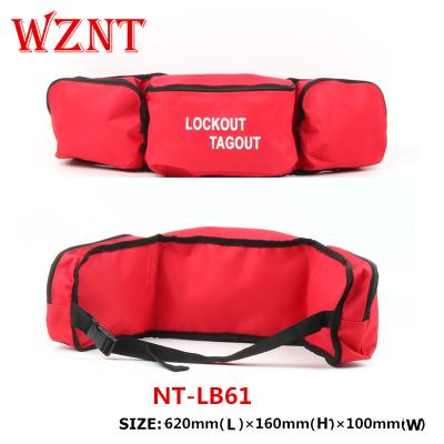 China Lockout Kits Bag Miniatuoxford Cloth Security Lockout Tagout Red Personal Industrial Portable Bag for sale