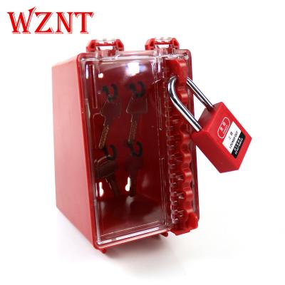 China Group NT-X21 Red Wall Mounted Plastic Lockout Box Industrial Plastic Lockout Station Tagout Kit for sale