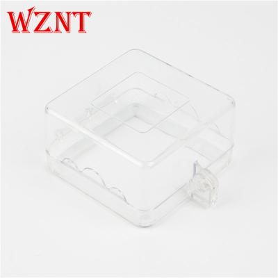 China Made of NT-W04 98*98mm Material High Strength Transparent Glass PC Material Transparent Emergency Stop Switch Resin Wall Switch Electric Lockout for sale