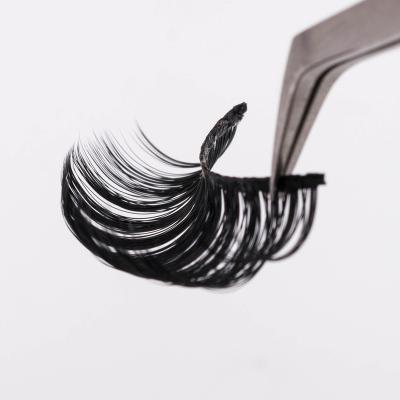 China 25mm Long Mink Band Lashes Natural Russian Wrapping Lashes Wholesale Seller Eye Lashes Boxes Custom Logo for sale