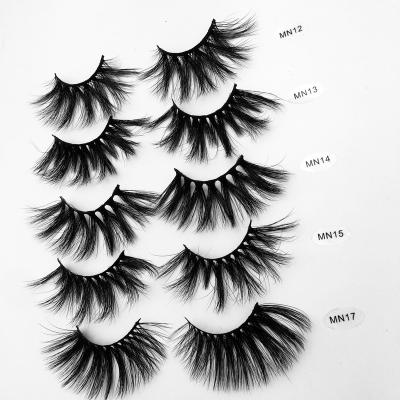 China Wholesale 3d box thick custom bottom full lash strip mink lashes mink eyelashes vendors 3d 25mm dramatic mink eyelash for sale