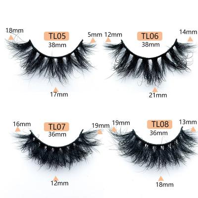 China 20mm 3D Natural Volume Soft Tapered Fluffy False Mink Eyelashes Natural Handmade Big Lashes Long Eyelash Extensions 100% Real Mink Eyelash for sale