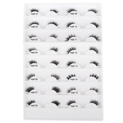 China Natural Long Most Popular Short Lashes 3d Mink Corner Half Lashes With Custom Eyelash Packaging Half Eyelashes for sale