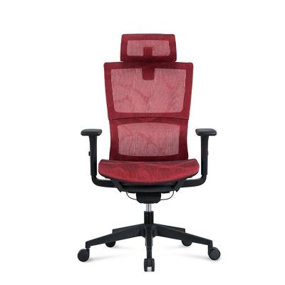 China Cheap And High Quality Designer Red Back Support Adjustable Office Swivel Chair Rotation for sale