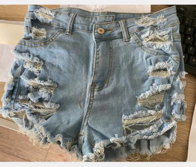 China 2021 New Fashion Women's QUICK DRY Irregular Hole Stretch Denim Shorts Jeans Irregular Ripped Pants For Woman for sale