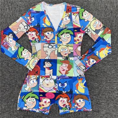 China Women's QUICK DRY Onesie Pajamas Pajamas Cartoon Long Sleeve Designers Sleepwear Pajamas Nightgowns for sale