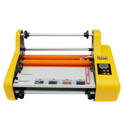 China 350mm A4 A3 Electric Cold And Hot Roll Laminator Machine Laminating Thermal Laminating Machine A3 for sale