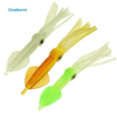 China GASTORNI 10cm PVC GASTORNI 6.3g Large Game Fishing Plastic Luminous Squid Edges Soft Artificial Bait Casting Fishing Lures For Jigs for sale