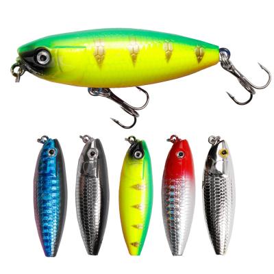 China Flexible ABS GASTORNI Plastic Fishing Lure 60mm 7g Floating Pencil Lure Artificial Bait Hard Bait For Fish for sale