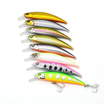 China ABS GASTORNI 70mm Minnow 8.8g Plastic Sinking Lure Hard Bait Artificial Hook Bait Plastic Minnow Lures for sale